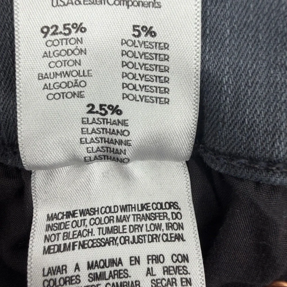 Mother The Mid Rise Dazzler Ankle Step Fray Jeans Women 29 Dark Grey